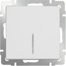 Выключатель одноклавишный проходной с подсветкой белый WL01-SW-1G-2W-LED 4690389059162