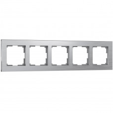 Рамка Werkel Aluminium на 5 постов алюминий WL11-Frame-05 4690389073670