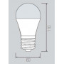 Лампа светодиодная Horoz Electric HL4308 E27 8Вт 4200K HRZ00000012